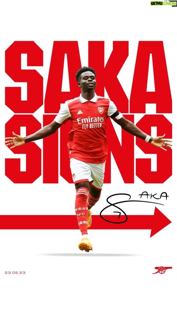 Bukayo Saka Instagram - From Hale End to first team. Arsenal through and through. It’s time for the next chapter. Bukayo Saka: Gunner ❤️ Emirates Stadium