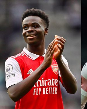 Bukayo Saka Instagram - 150 starts for my club! It's been an honour to wear this shirt from the first time I walked out at the Emirates 🔴