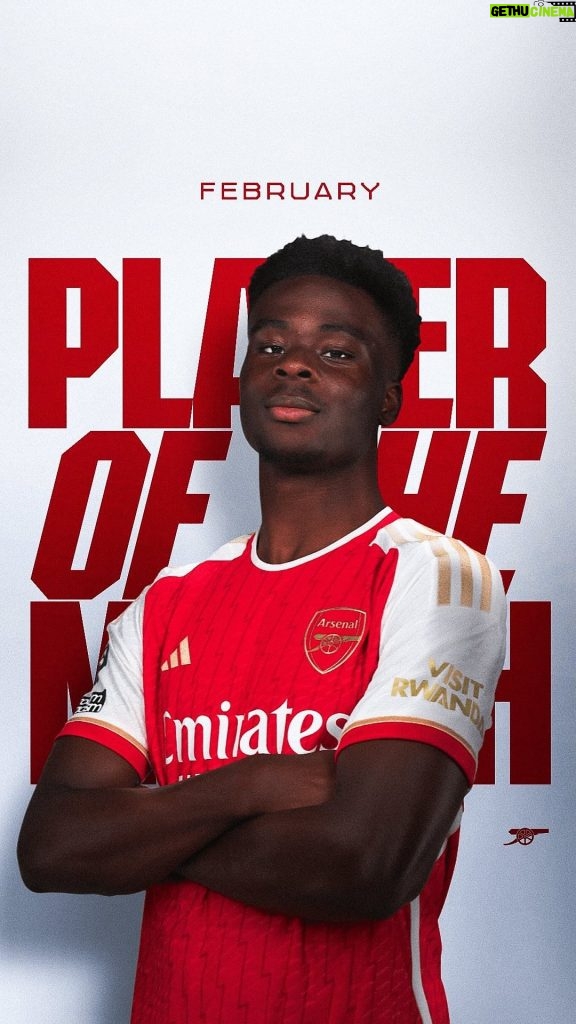 Bukayo Saka Instagram - 🥁 Introducing our Player of the Month for February… 😍 Bukayo Saka!