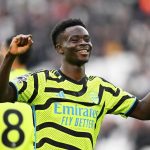 Bukayo Saka Instagram - What a day ! Big team effort today and happy to hit another milestone too. We’ll keep pushing Gooners ❤️ #GodsChild London Stadium
