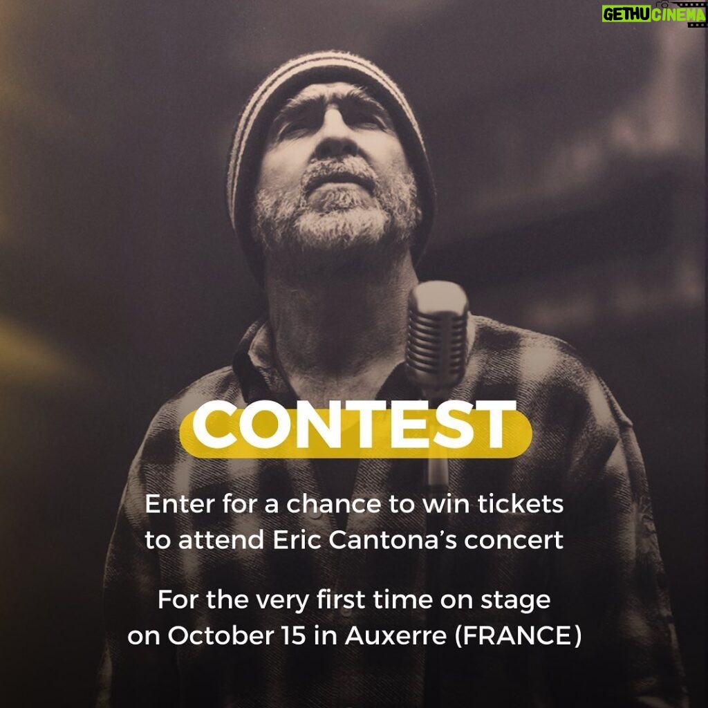 Éric Cantona Instagram - 🚨CONTEST🚨 Before the start of the Cantona sings Eric tour, Eric Cantona will present an exclusive concert on October 15 in Auxerre (FRANCE) ! Accessible by invitation only. Check out the link in bio to try and win your tickets 🎙️ 🚨CONCOURS🚨 Avant le début de sa tournée Cantona sings Eric, Eric Cantona donnera un concert en avant-première le 15 octobre à Auxerre ! Accessible sur invitation uniquement. Pour tenter de remporter vos places voir lien en bio 🎙️