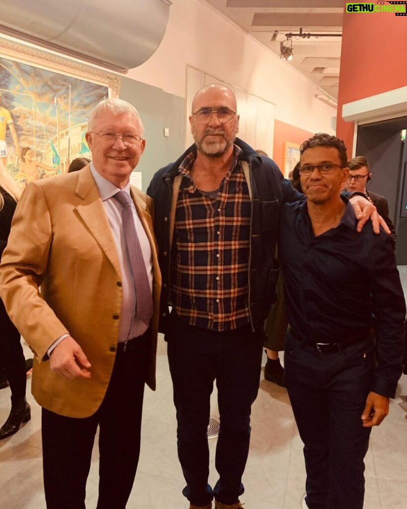 Éric Cantona Instagram - With the BOSS and the artist Mikael Browne at the opening of the exhibition « from Moss Side to Marseille » in the @nationalfootballmuseum in Manchester. Don’t miss it! It’ magnificent and powerful!