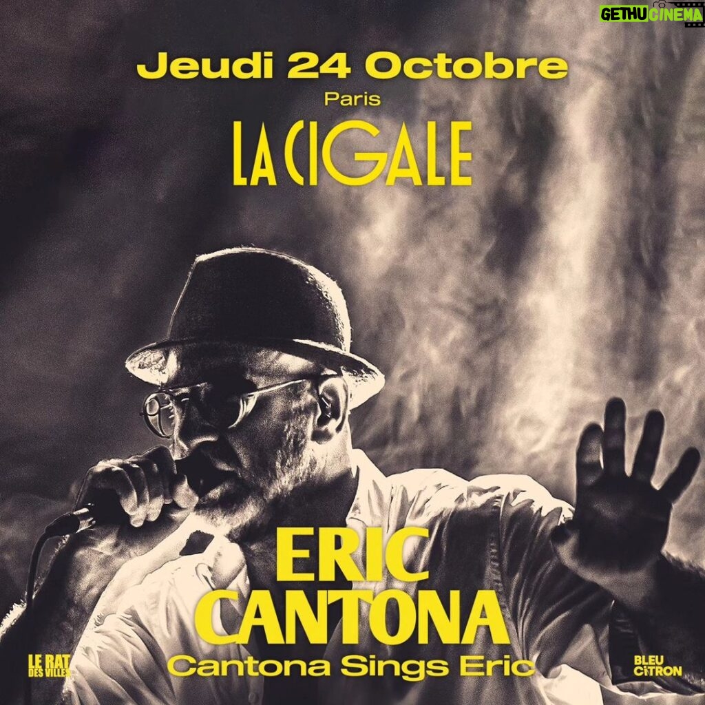 Éric Cantona Instagram - Nouvelle date de concert à Paris, à La Cigale, le 24 octobre 2024 ! La billetterie est ouverte 👉  https://www.ticketmaster.fr/fr/manifestation/eric-cantona-billet/idmanif/576603/idtier/35554390 Paris,France