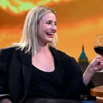 Cameron Diaz Instagram - @camerondiaz and Jimmy do a sunset cheers with @avaline🍷#FallonTonight The Tonight Show Starring Jimmy Fallon