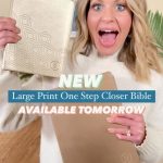 Candace Cameron-Bure Instagram - WE MADE IT BIGGA!! My new Large Print One Step Closer Bible is available tomorrow, but here’s the best part…it’s already going to be ON SALE for $35 starting tomorrow until 4/3 🙌🏼 (this also includes my other Bibles too!) Click the link in my bio & then click the first link to get yours tomorrow!