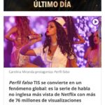 Carolina Miranda Instagram - #1 A NIVEL MUNDIAL !!! 🌎🌈🙌🍾🎬 GRACIAS DIOS, GRACIAS VIDA!!! 🤩✨❤️ Pero sobre todo gracias a todos ustedes de todos lados del mundo por hacer esto posible, se me va a salir el corazón !!!! 🫦🔥💓✨ Netflix