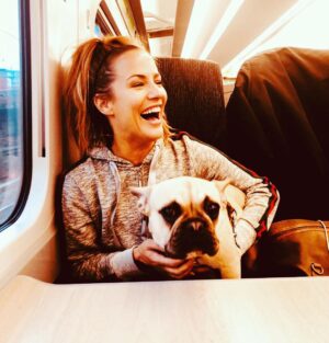 Caroline Flack Instagram - We got you when you were so small. And we carried you all the way home in a blanket. When I took you for your first walk it was like walking a slug.....you will forever think that ANY rug is a pee pad... and you run at all children in the street because you think they are your mates because they are the same size as you. You stare at me when I’m in the bath and bark at me until I finsh my dinner... you will follow me around like my shadow and you HATE anyone washing you , ..you do more poos than anyone or anything and you snore louder than a giant ... . but ... you kiss my face if I cry and you sit by my side if someone is horrible to me.... ...you’re not like other dogs and I’m not just saying that because you are mine... other dogs don’t kiss EVERYONE they meet.. you do....happy 1st birthday Ruby xx