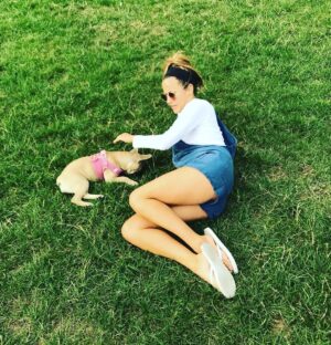 Caroline Flack Instagram - We got you when you were so small. And we carried you all the way home in a blanket. When I took you for your first walk it was like walking a slug.....you will forever think that ANY rug is a pee pad... and you run at all children in the street because you think they are your mates because they are the same size as you. You stare at me when I’m in the bath and bark at me until I finsh my dinner... you will follow me around like my shadow and you HATE anyone washing you , ..you do more poos than anyone or anything and you snore louder than a giant ... . but ... you kiss my face if I cry and you sit by my side if someone is horrible to me.... ...you’re not like other dogs and I’m not just saying that because you are mine... other dogs don’t kiss EVERYONE they meet.. you do....happy 1st birthday Ruby xx
