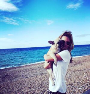 Caroline Flack Instagram - We got you when you were so small. And we carried you all the way home in a blanket. When I took you for your first walk it was like walking a slug.....you will forever think that ANY rug is a pee pad... and you run at all children in the street because you think they are your mates because they are the same size as you. You stare at me when I’m in the bath and bark at me until I finsh my dinner... you will follow me around like my shadow and you HATE anyone washing you , ..you do more poos than anyone or anything and you snore louder than a giant ... . but ... you kiss my face if I cry and you sit by my side if someone is horrible to me.... ...you’re not like other dogs and I’m not just saying that because you are mine... other dogs don’t kiss EVERYONE they meet.. you do....happy 1st birthday Ruby xx