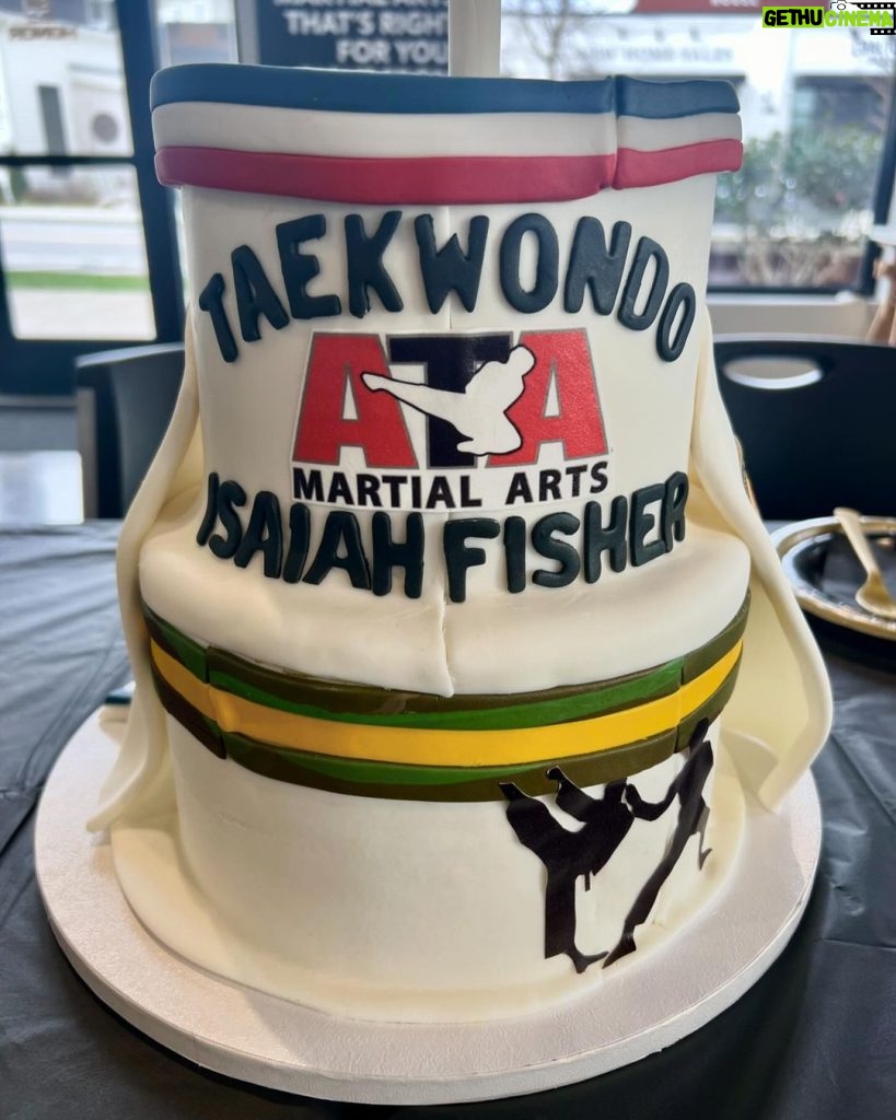 Carrie Underwood Instagram - Today, we got to celebrate our sweet Isaiah turning 9!!!! Oh, how time flies…we got to party doing one of his favorite things…taekwondo! So fun to see the kids learning some new things. And what an amazing cake from @iveycakestore !!! It was as yummy as it was cool!