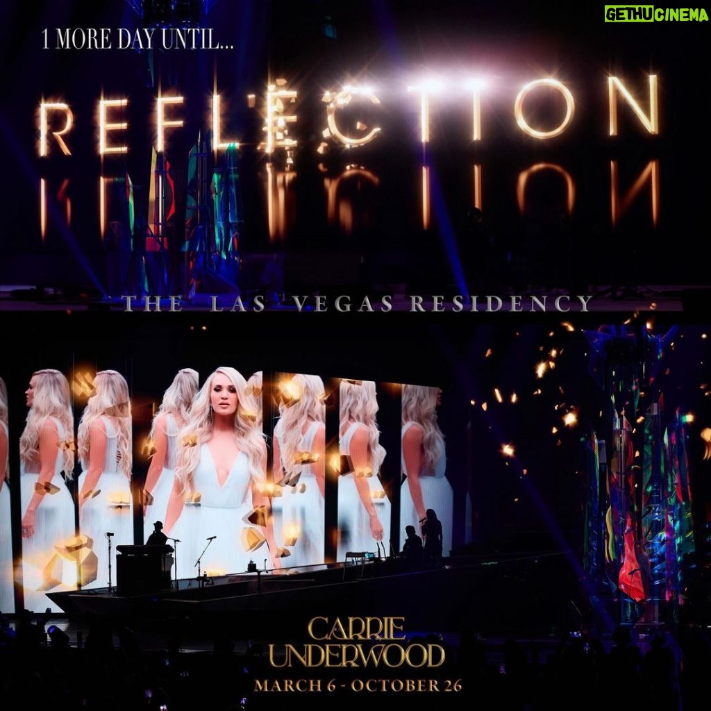 Carrie Underwood Instagram - 1 more day until #REFLECTION!  #CUinVegas💎