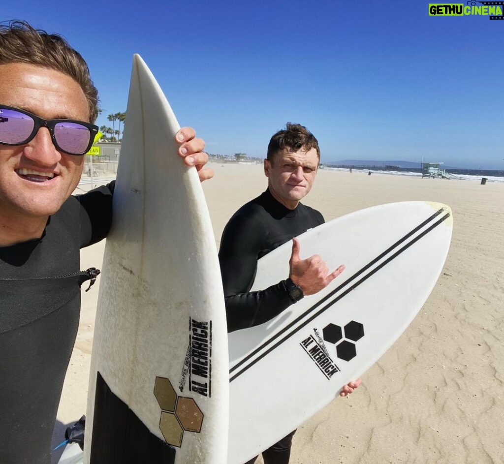 Casey Neistat Instagram - beaches opened yesterday, went out with my little brother today. Venice Beach