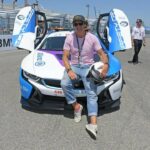 Casey Neistat Instagram - if I was a racecar driver I'd only race in pink socks. thanks for having me this summer @FIAFormulaE really enjoyed the #NYCEPrix and I appreciate you sponsoring my YouTube channel #ad