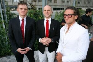 Casey Neistat Instagram - my dad just sent me this picture. probly 10+ years ago. no explanation for why my brothers look like the newest members of the federalist society and I look like I just finished explaining I can get 500 kilos on a single engine plane or 2500 kilos in a homemade submarine