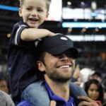 Chace Crawford Instagram - He may be too big to do this soon... #hawkinscrawfordromo