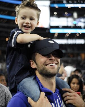 Chace Crawford Instagram - He may be too big to do this soon... #hawkinscrawfordromo