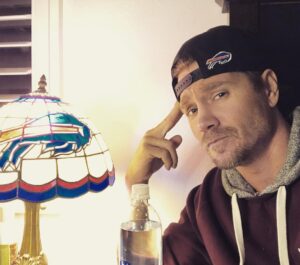 Chad Michael Murray Instagram - The lamp on my night stand. Don’t judge. #gobills🏈 Happy Holiday y’all:) @buffalobills 

The fact that I haven’t accidentally smashed this thing in over 20 years is the biggest shocker here. #weplayfootballinthehouse 

A special thank you to my wife for allowing me to bring the lamp into the bedroom is in order:) @rooeemer ❤️