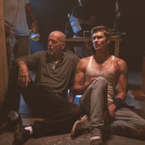 Chad Michael Murray Instagram - Behind the scenes or BTS😉 still from @matteskandari on #SurviveTheNight Long days. Long nights. All worth it to have some fun with this crew. Thank you @georgefurla @randallemmettfilms @alexeckert for leading us through the literal muck(monsoons and mud) and for bringing me on board for this one. Love you guys. Alex you’re a rock brother- unwavering. 💪 Have a blessed weekend everyone! Happy Memorial Day weekend!