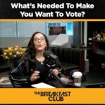 Charlamagne Tha God Instagram – My Good Sister and host of @nativelandpod @angelarye came through @breakfastclubam yesterday to discuss what is going to drive people to vote this year. Personally my 1A) is preserving democracy and 1B is always the ECONOMY. It’s always about the money, upward mobility, a large group of Americans aren’t even getting their basic needs met and they will gravitate towards whatever party they FEEL is going to provide them with relief. What are your thoughts? What is going to get you to the polls in November?? Let’s Discuss……