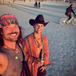 Charlie Carver Instagram - riding off into another sunrise 🌅 Black Rock City, Burning Man, Nevada