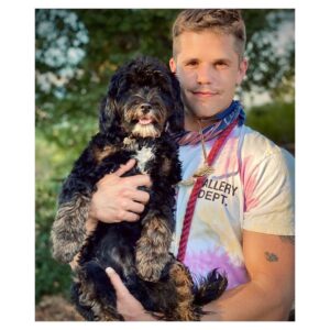 Charlie Carver Instagram - Tune in this Friday at 2 PM PT / 5PM ET when I’ll be hosting an IG Live with @rainvaldez about Loving Differently as part of @absolutus #LoveResponsibly campaign. 
 
Like so many folks this past year, I decided to expand my family by adding a furry friend. A little about Homer; he’s an Aquarius (not entirely sure about the moon/rising); he prefers to chew his toys only after he’s deposited them on top of my feet; he’s a little wary of big dogs, but once he gets the higher ground from, say, atop a bench at the dog park, he’s pretty fearless. No, it hasn’t entirely been puppy love between us. Sometimes it’s been tough getting up and putting the needs of a young animal first. Homer has contoured the limits of my own patience, perseverance, and need for personal space. There has been a lot of that last bit this year – personal space. Alone time. Something that felt personally sacred. Solitude that has, in moments, involuntarily shifted into feelings of isolation. Yes, there has been a strain on my personal relationships during a year spent largely apart from loved ones and the world at large. But that strain has been my teacher too, forcing me to think about how to love and care for myself and others responsibly.