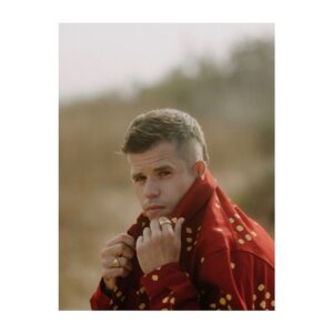 Charlie Carver Instagram - sweet convo with @sophiarazvi + @boysbygirls about life, direction, #ratched and #boysintheband up now. thank you @elizabethrweinberg for the gorg 📸. link in bio. 👕: luca__kingston 💇: @nathanieldezan