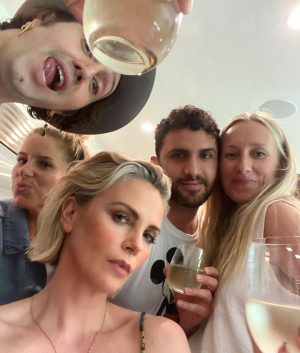Charlize Theron Instagram - I don’t talk about these guys enough - my insanely talented glam family who work their asses off coming up with some amazing lewks time and time again. Love you guys to the moon 💜