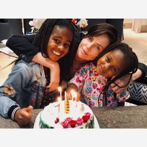 Charlize Theron Instagram - My heart belongs to these two beautiful powerhouses. I will never be the same. Happy #NationalDaughtersDay ❤️