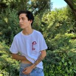 Chase Hudson Instagram - finally touched grass this morning cause my new shirts are now available in @zumiez stores & online