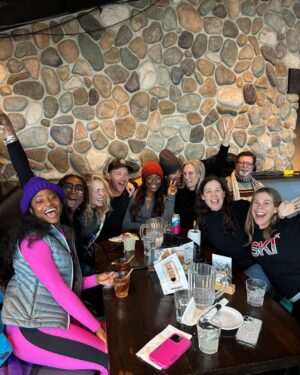 Chelsea Handler Instagram - The snow has arrived and I have a revolving door of visitors coming to visit, and it is all very happy making. I’ve got my friends, my dogs, and lots and lots of vitamins.