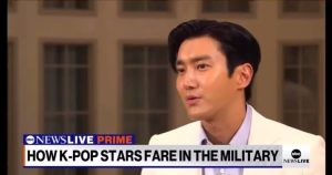 Choi Si-won Instagram - ABC News about K-Pop boy band members enlisting in military service, including a short interview I did.