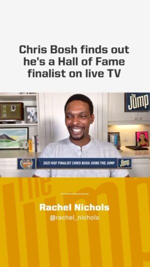 Chris Bosh Instagram - They really surprised me. I honestly had no idea and it caught me off guard. Thanks to @mrsadriennebosh & @rachel_nichols for pulling this off. I will never forget this moment and being able to share it with my children. So appreciative and grateful. Congratulations to all the other @hoophall Finalists!