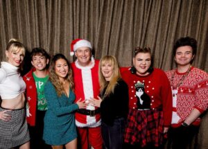 Chris Colfer Instagram - Had a blast with the #Glee gang at this year’s #Snixxmas fundraiser. It’s streaming on Mandolin.com and the proceeds go to @alexandriahousela in honor of our amazing friend #NayaRivera. 🎅🏼🎄❤️ 📸: @wesandalex