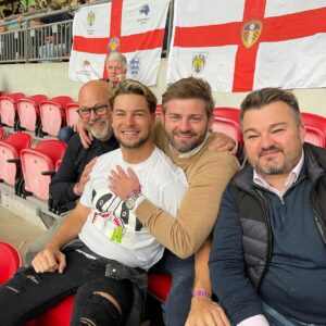 Chris Hughes Instagram - Euro 2020 final; thread.

1) Full time; rapped to some kings to lift the mood a bit. 

2) Picture at half time 1-0 up with the boys. 

3) Picture at 1am on the tube with the Italians. God bless this footballing nation.

Proud of the English lads 🤍❤️🏴󠁧󠁢󠁥󠁮󠁧󠁿🦁