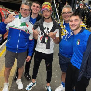 Chris Hughes Instagram - Euro 2020 final; thread.

1) Full time; rapped to some kings to lift the mood a bit. 

2) Picture at half time 1-0 up with the boys. 

3) Picture at 1am on the tube with the Italians. God bless this footballing nation.

Proud of the English lads 🤍❤️🏴󠁧󠁢󠁥󠁮󠁧󠁿🦁