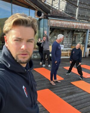 Chris Hughes Instagram - #StandUpToCancer 🫶🏼 a solid dump; I’ve had a blast in life recently, all for the greatest of causes. Cried maybe 10x, all worth it though, but we filmed a smash, and I hope you all love it. Coming soon 🎥 ps: my shorts were see-through so had to lay down x

Best production to work with, thank you every single one of you for everything!