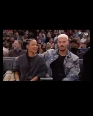 Christina Milian Instagram - Night out with hubby 💥NBA Game in Paris 💥 

Pic from our guy  @jim_ice Merci! #nba