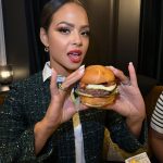Christina Milian Instagram - Don’t let the glam fool you.. I still love a juicy burger at the end of the night. Pinky’s up! 🤤🍔🤩 Photo: @stephanetasi