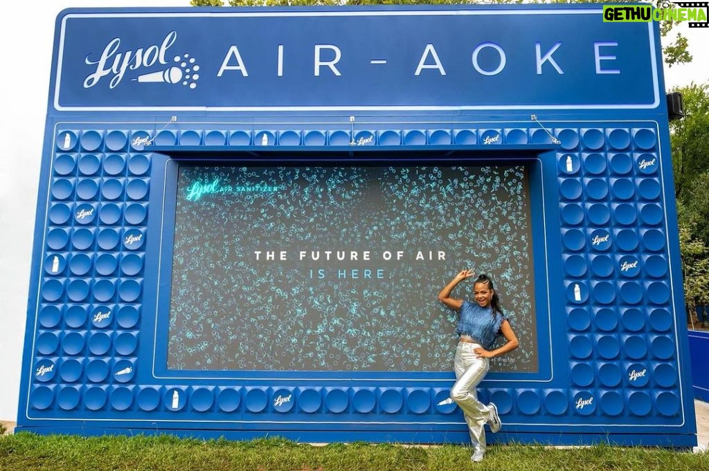 Christina Milian Instagram - #LysolPartner I had so much fun singing in the @lysol Air-aoke booth at Music Midtown! Lysol Air Sanitizer is the latest innovation in air-care that kills 99.9% of viruses and bacteria in the air, when used as directed. What song would you sing?! #Airaoke