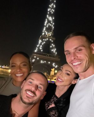 Christina Milian Instagram - Double Date beneath the twinkling lights of Eiffel Tower ❤️‍🔥✨ 

#DoubletheFun 👩‍❤️‍👨 #ParisLove #CoupledUp #EiffelTower #♾ #SoThisIslove