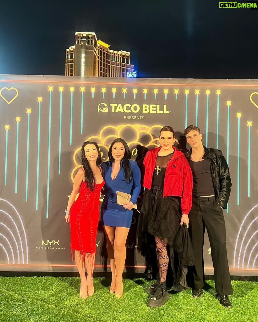 Christine Chiu Instagram - She’s rollin with the homies in the chic @alfaromeousa to @gqsports @gq @hwoodgroup @wynnlasvegas @farfetch @revolve parties before the big game 🎉🏈🚗🖤 Las Vegas, Nevada