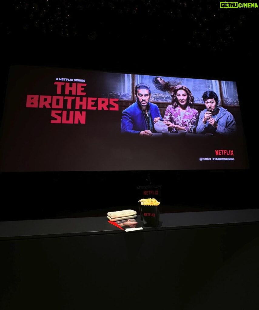 Christine Chiu Instagram - Before, during and after the world premiere of the best show I’ve seen in a long time, #TheBrothersSun 👏🏼👏🏼 Thank you @netflix for including us in this special night and sorry to have skipped the #afterparty to binge the rest at home 😅😍🎬 THE BROTHERS SUN with @michelleyeoh_official @justin_chien @thesamlitv streaming now on @netflix ✨✨ A Must Stream ✨✨ #worldpremiere #datenight #bestshow #netflix #netflixandchill #aapi Los Angeles, California