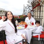 Christine Chiu Instagram - Easy like Sunday morning ❤️🇫🇷 #traveldiary #linkinbio #townandcountry Merci @townandcountrymag @adamrathe for coming along for breakfast, lunch, dinner, and all the shows in between! #coutureweek #pfw #paris #eiffeltower #viewsfordays #roomwithaview Plaza Athénée