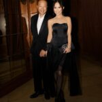 Christine Chiu Instagram - Couples who Chanel together stay together.. amiright @drchiubhps @chanelofficial haha 🍾💎 Date night in my #chanel #highjewelry #wheat collection and in one of my faves #karllagerfeld archival 1995 runway dress 🖤 Thank you Chanel fam @jtgnyc1 @catp0515 @every_other_name_is_taken @778maryam Peggy Yassine 🫶