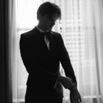 Christopher Briney Instagram - dalíland premiered at tiff this weekend and i could not be more proud of it. thank you to all of the wildly talented people who made this movie 💗 it’s beautiful suit: @gucci shoe: @louboutinworld jewelry: @cartier styled by: @daniela_viviana bts photos by: @klarawaldbergphotos @pressmanfilm @dalilandfilm