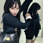 Chungha Instagram - @MiuMiu #MiuMiuFW23 #AD my twin her name 🖤MIU MIU🖤 3월 7일 오후 10시에 파리에서 진행되는 미우미우 FW23 패션쇼! 오늘 저녁 MIU MIU와 함께해요! #청하 #CHUNGHA