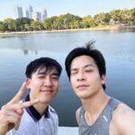 Chutavuth Pattarakampol Instagram - เริ่ม 2024 ด้วยอะไรกัน...ส่วนเรานั้น 🏃🏻‍♂️💨 สวนป่าเบญจกิติ : Benchakitti Forest Park