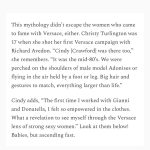 Cindy Crawford Instagram - Baby in @versace. So fun to read @laurabrown99’s love letter to Gianni and Donatella in her latest newsletter - link in stories 💌