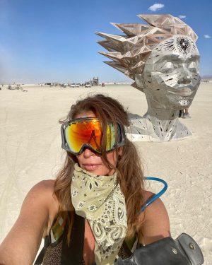 Cindy Crawford Instagram - I still can’t believe I went to Burning Man this time last week! @kaiagerber and I got a last minute invite from friends and we looked at each other and said “why, not?!” We we’re so fortunate to go with experienced “burners” who took us under their wings and showed us the ropes. It was everything I hoped it would be and so much more. The surreal ruggedness and inspiring beauty of the playa enabled me to reconnect to my maiden self— adventurous, fun, curious and carefree. Sometimes the roles we play in “real” life disconnect us from our most joyous selves and only when we are so far out of our comfort zone, we have no other choice but to look within.