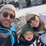 Claire Holt Instagram - 10/10 would recommend putting a tiny person on skis 💀
